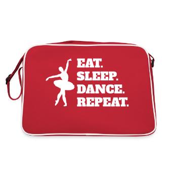 Ballet Dancer Gift Dance Ballerina Dance Class - Retro Bag - red/white - Back