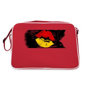 Ich Liebe Deutschland - Retro Tasche - Rot/Weiß - Hinten