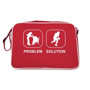 Rugby Équipe de rugby Entraîneur de rugby Cadeau Joueur de rugby - Sac Retro - rouge/blanc - Dos