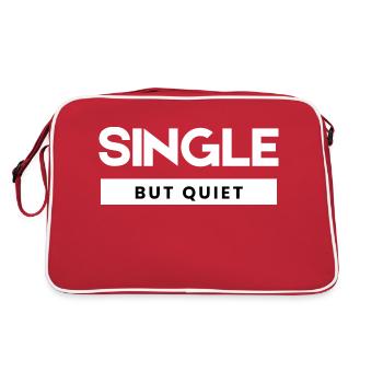 Solo, aber malend - Retro Tasche - Rot/Weiß - Hinten