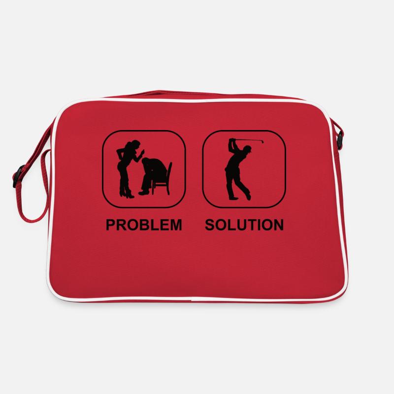 Golf Golfschläger Golfspielerin Spruch Golfball Retro Tasche