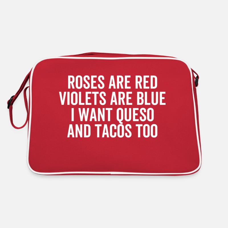 Rosen sind rot violett sind blau Ich will queso Retro Tasche