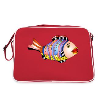 Poisson - Sac Retro - rouge/blanc - Dos