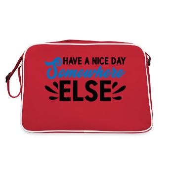 Have A Nice Day Somewhere Else 14 - Retro Bag - red/white - Back