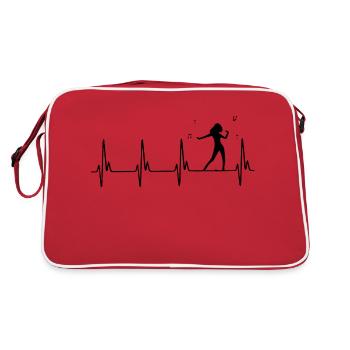 Dancing Dance Music - Retro Bag - red/white - Back