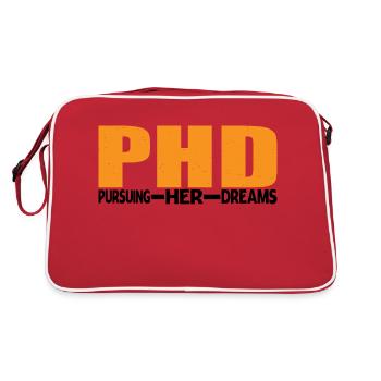 Phd Pursuing Her Dreams 9 - Retro Bag - red/white - Back