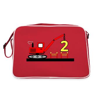 Excavatrice - Sac Retro - rouge/blanc - Dos