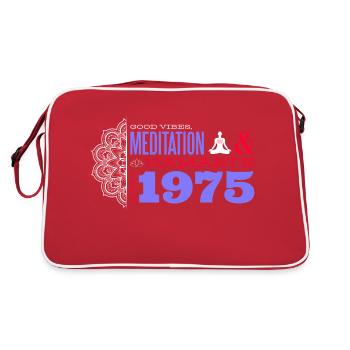 Meditating Since 1975 - 50 Years of Serenity and - Retro Bag - red/white - Back