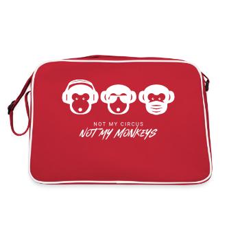 Muniax Monkeys Mask White - Retro Bag - red/white - Back