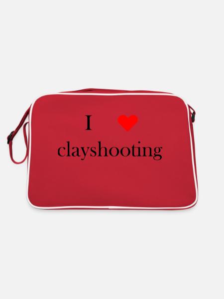 iloveclayshooting black - Sac Retro - rouge/blanc - Dos
