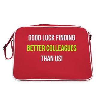 Work colleague farewell work English - Retro Bag - red/white - Back