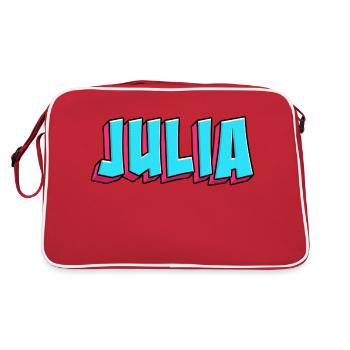 Name Image: Julia - Retro Bag - red/white - Back