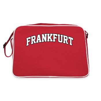 Logo Frankfurt : Design collégial cosmopolite - Sac Retro - rouge/blanc - Dos