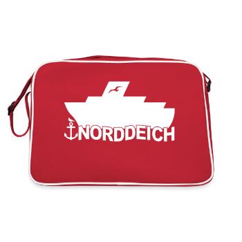 Ferry Norddeich Logo - Retro Bag - red/white - Back