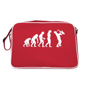 Evolution Saxophon Sax Herren Jungen Saxophonist - Retro Tasche - Rot/Weiß - Hinten