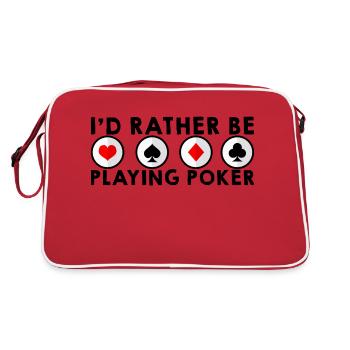 I'd Rather Be Playing Poker - Retro Bag - red/white - Back