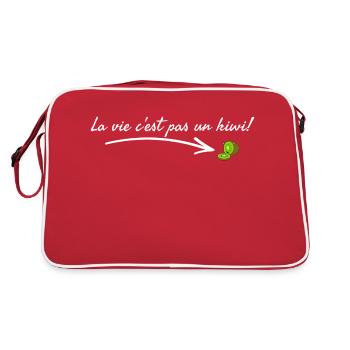 La vie c'est pas un kiwi. - Sac Retro - rouge/blanc - Dos