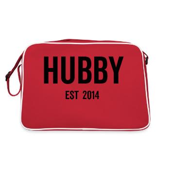 Hubby Est 2014 - Retro Bag - red/white - Back