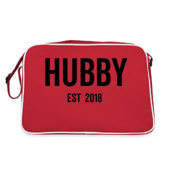 Hubby Est 2018 - Retro Bag - red/white - Back
