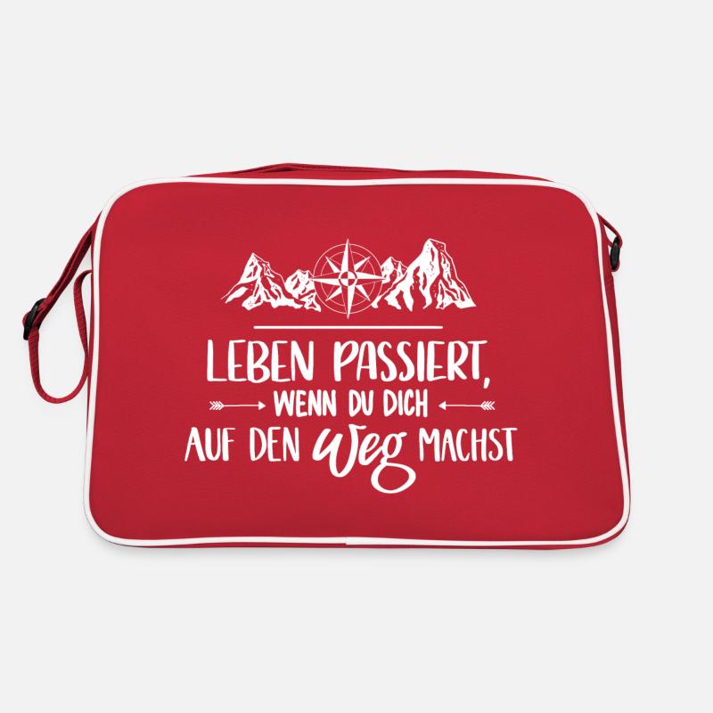 Leben passiert Retro Tasche