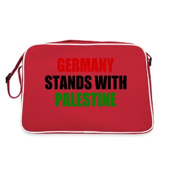 germany stands with palestine - Sac Retro - rouge/blanc - Dos