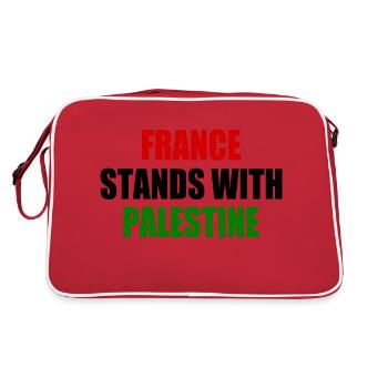 France stands with palestine - Retro Bag - red/white - Back