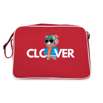 Clover teddy White Edition - Retro Tasche - Rot/Weiß - Hinten