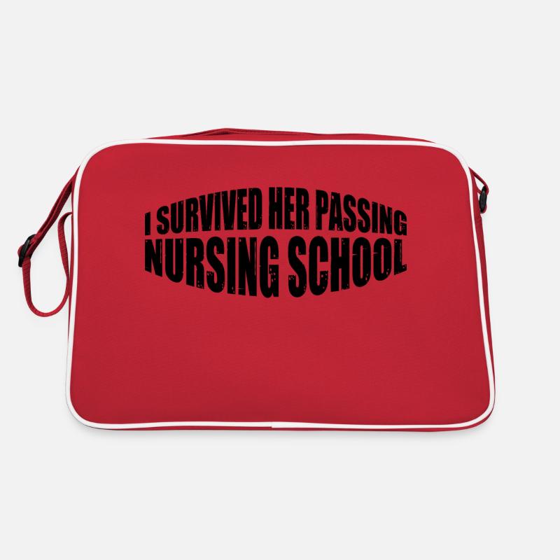I Survived Her Passing Nursing School 25 Retro Tasche