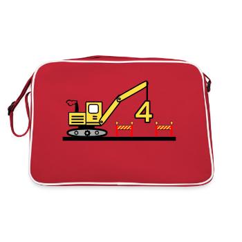 Excavatrice - Sac Retro - rouge/blanc - Dos