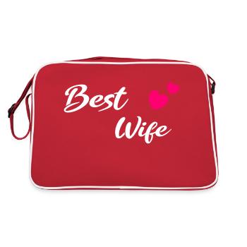 Meilleure Femme blanc - Sac Retro - rouge/blanc - Dos