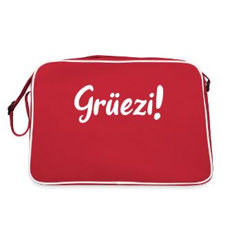 Grüezi - Schweiz - Switzerland - Swiss - Suisse - Retro Bag - red/white - Back