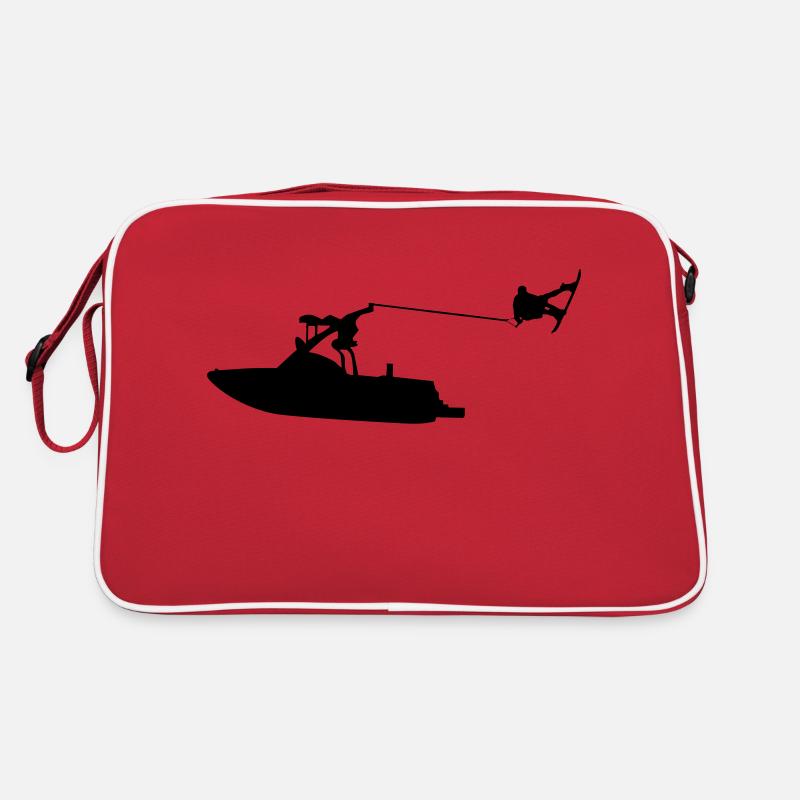 wakeboat_4 - Retro Tasche - Rot/Weiß