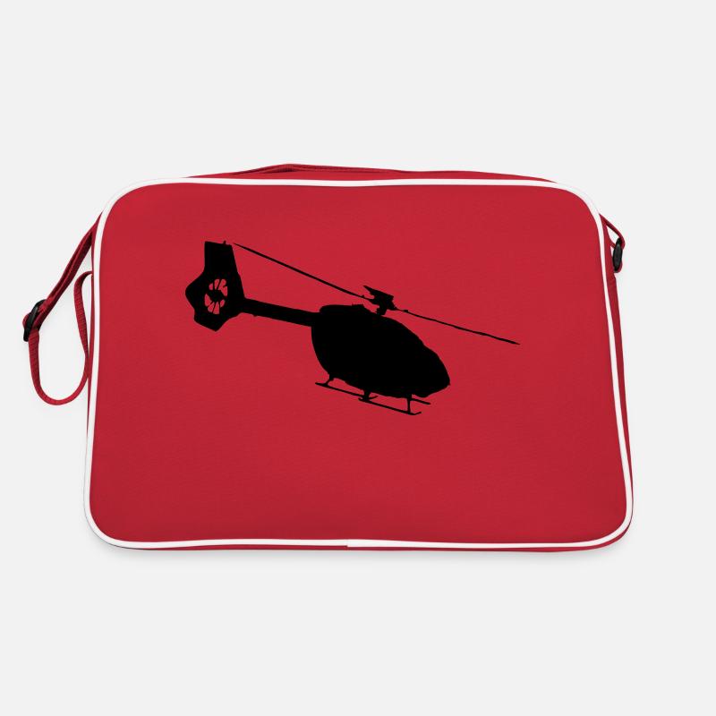 ec145t2 helicopter helicopter helicopter pilot Retro Bag