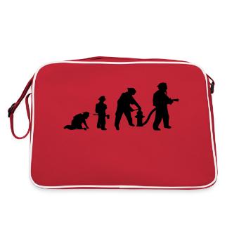 Evolution des Feuerwehrmanns - Retro Tasche - Rot/Weiß - Hinten