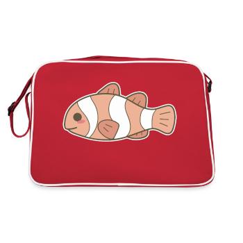 Clownfisch - Retro Tasche - Rot/Weiß - Hinten