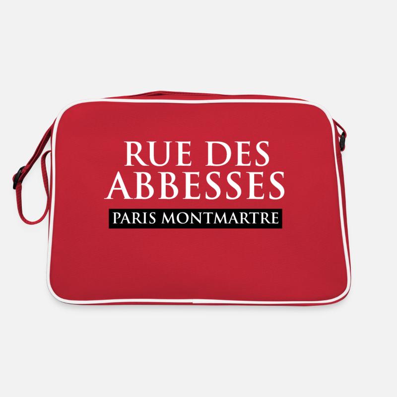 rueabbesses - Sac Retro - rouge/blanc