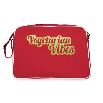 Légume Végétarien Végétalien Vintage I Cadeau - Sac Retro - rouge/blanc - Dos