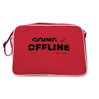 Mobile phone addiction Smartphone addiction Nomophobia Wi-Fi Signal - Retro Bag - red/white - Back
