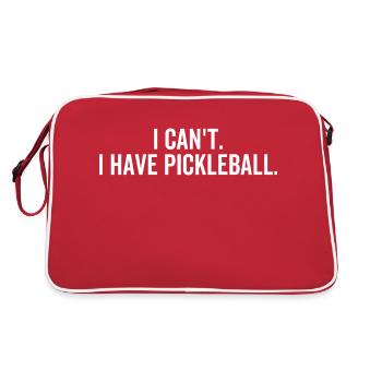 Je ne peux pas avoir pickleball - Sac Retro - rouge/blanc - Dos
