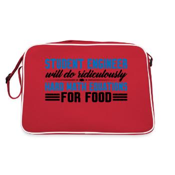 Will Do Ridiculously Hard Math Equations For Food4 - Retro Bag - red/white - Back