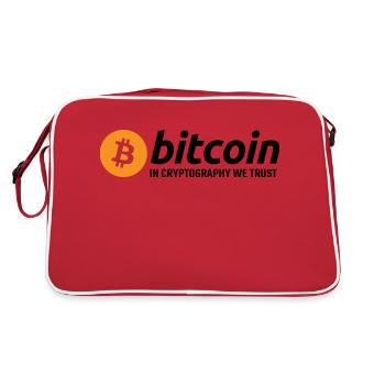 Bitcoin in Cryptography We Trust - Retro Bag - red/white - Back