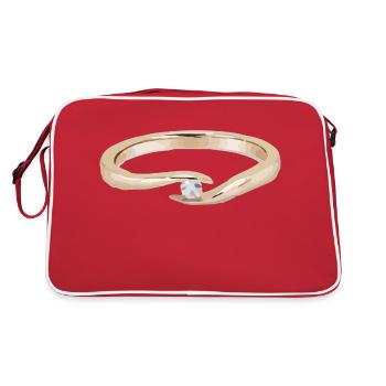Bague - Sac Retro - rouge/blanc - Dos