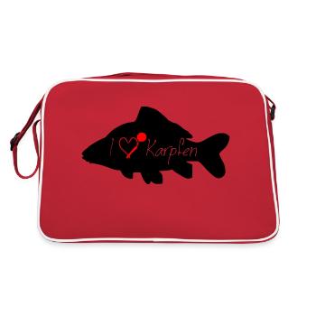 I love CARP black transparent - Retro Bag - red/white - Back