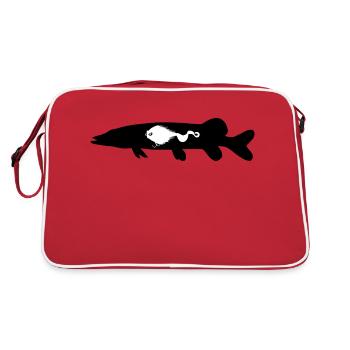 Plate-forme à moustache de brochet - Sac Retro - rouge/blanc - Dos