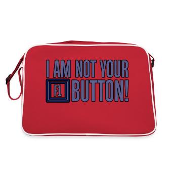 I Am Not Your F1 Button 4 - Retro Bag - red/white - Back