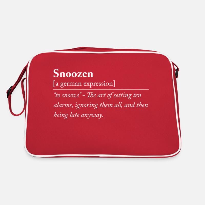 Snoozen - Funny German expression Retro Bag
