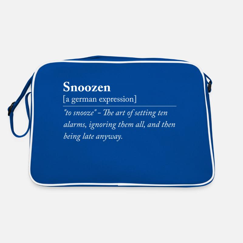 Snoozen - Funny German expression Retro Bag