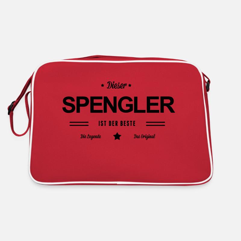Bester Spengler - Retro Tasche - Rot/Weiß