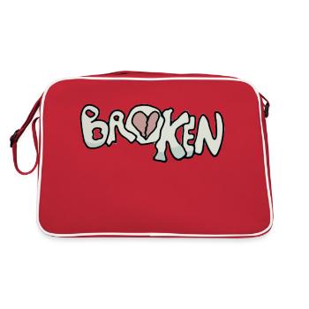 cœur brisé - Sac Retro - rouge/blanc - Dos