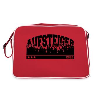 Aufsteiger 2022 Aufstieg Fußball Handball - Retro Tasche - Rot/Weiß - Hinten